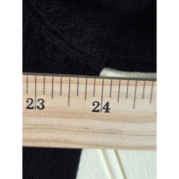 Bachrach Sweater Mens XL Black Long Sleeve Knit Polo Shirt Tencel Cotton Casual - Picture 6 of 7